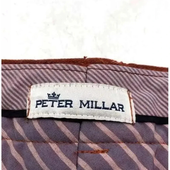 Peter Millar Men's Rust High-Rise Skinny Pants Size M Casual 32x32 - Picture 4 of 6